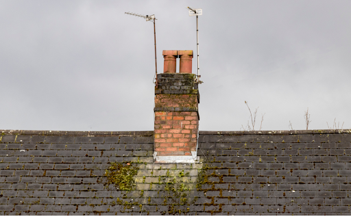 discolored chimney